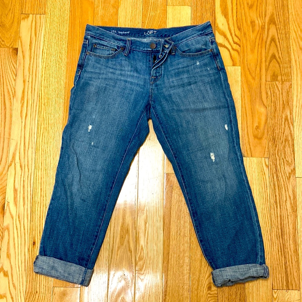 LOFT Distressed Boyfriend Jeans - Like New